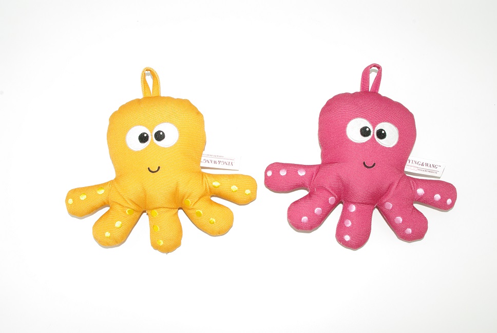 W5520 Canvas Octopus Small Dog Toys with Squeaker